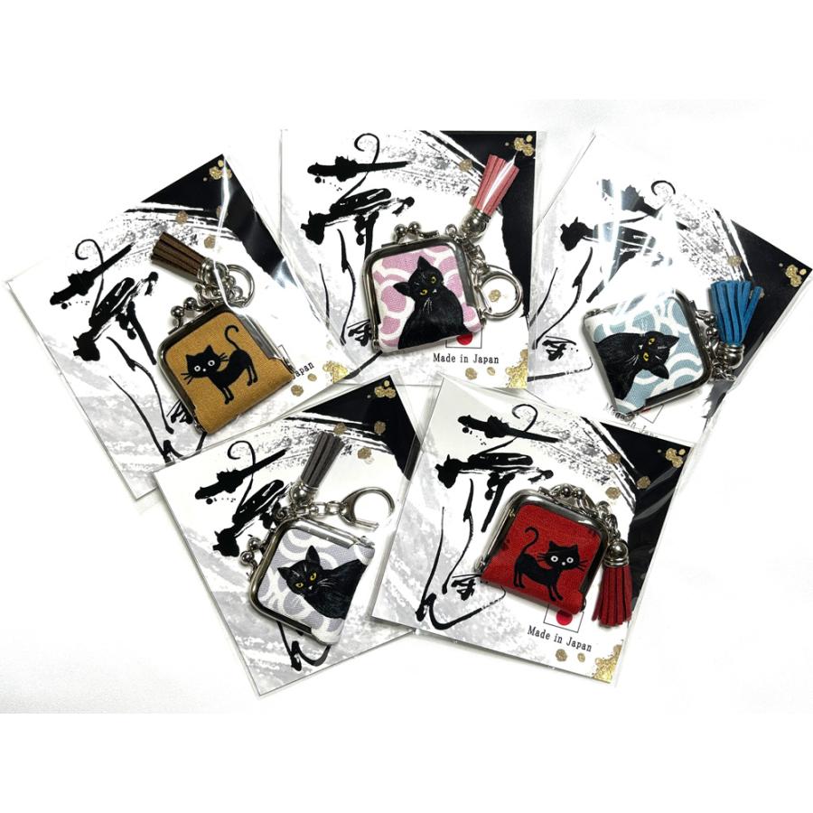 美品！！　CALEE がま口　財布　黒　キーホルダー付　即購入OK 財布 がま口 レディース PUレザー がま口財布 フェイクレザー