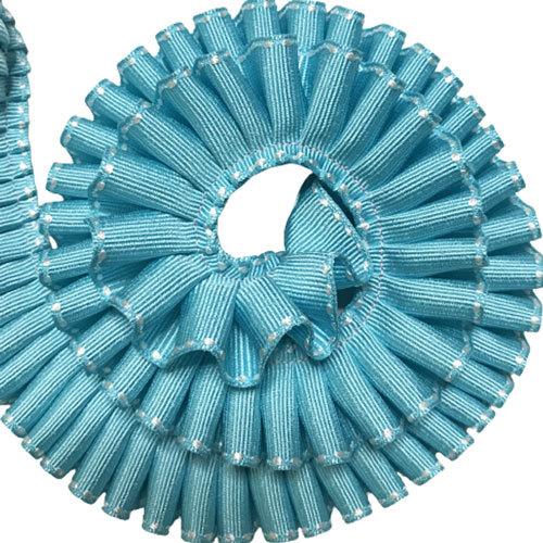 ロゼット制作用 グログランステッチ入り フリルリボン 巾25mm 長さ