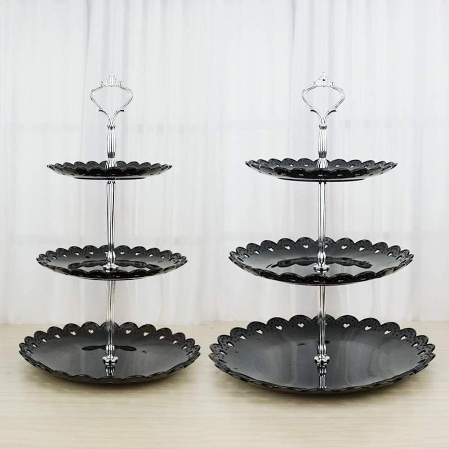 プラスチック ケーキスタンド 3段 お菓子皿 アフタヌーンティースタンド カップケーキスタンド デザートスタンド 結婚式ホーム パーティー 夢cocoro 通販 Yahoo ショッピング