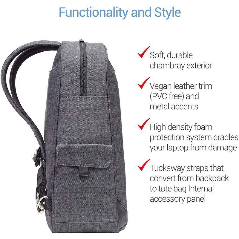 Brenthaven Collins バックパック 15インチノートパソコン用 学校やオフィス用 丈夫 衝撃や圧縮から保護 (コンバーチブル Brenthaven Collins バックパック 15インチノートパソコン用 学校やオフィス用 丈夫 衝撃や圧縮から保護 コンバーチブル