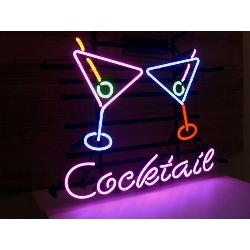 LiQi　Cocktail　Martini　BEER　SIGN　看板　NEON　ネオン　LOGO　BAR　（縦35cmX横45cm）