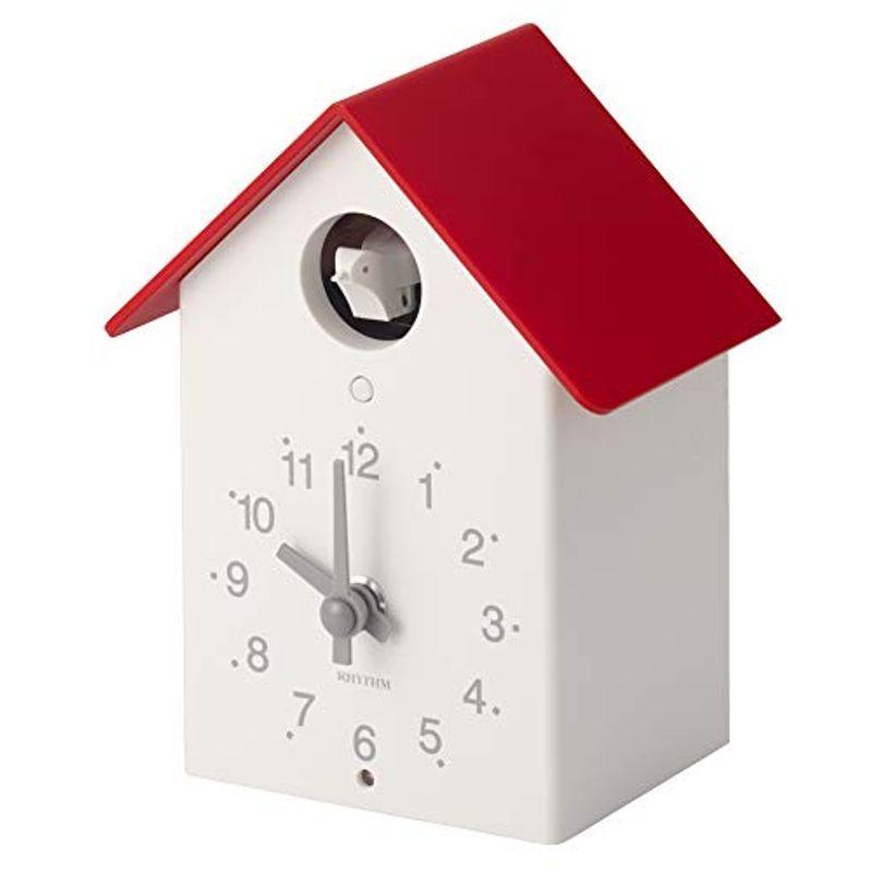 リズム(RHYTHM) 置き時計 掛け時計 兼用 ふいごカッコー R797 赤 RHYTHM PLUS 4RH797SR01 18.5x14