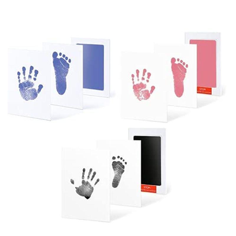 税込 赤ちゃん 手形 足形キット 汚れないインク ベビーフレーム 手足型ギフト 出産祝い 成長記録 新生児 1歳誕生日 猫犬手足型 記念品 3色セ Materialworldblog Com