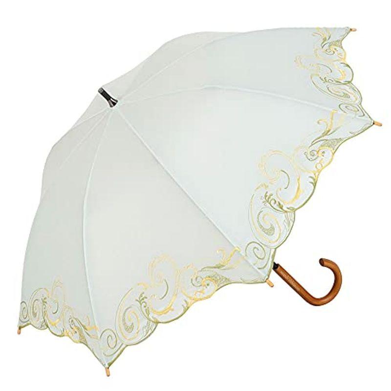 日傘 ショート日傘 完全遮光 遮熱 UVカット フェザー 羽 刺繍 かわず