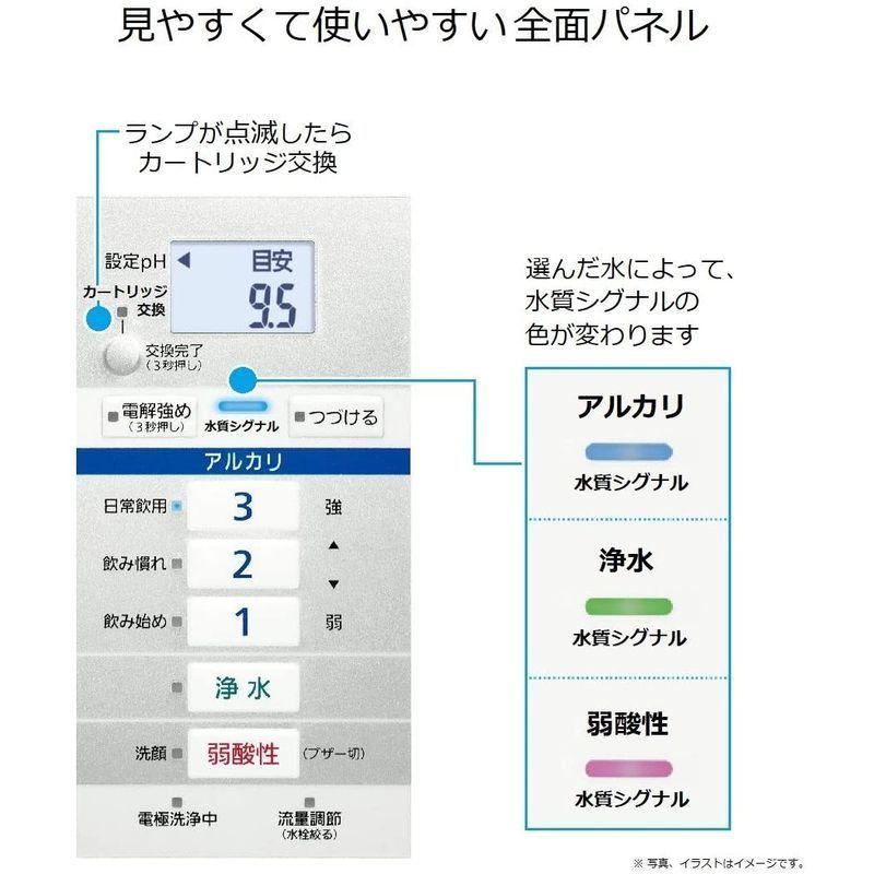 【新版】 パナソニック アルカリイオン整水器 パールホワイト TK-AS30-W 【NAN7927397977】(28942円)
