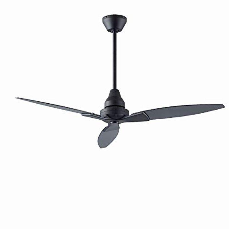 ダイコー シーリングファン ブラック 軽量 吹き抜け 傾斜天井 リモコン 簡易取付 DGC-074