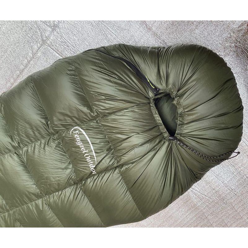 Fengzel Outdoor マミー型寝袋 210*80(50) cm 立体キルト 95％グースダウン 850FP 500-1500g充填 Outdoor マミー型寝袋 210*80 cm 立体キルト 95％グースダウン 850FP 1500g充填