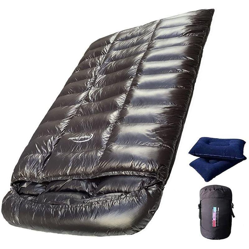 Fengzel Outdoor 2020最新立体キルト 二人用寝袋 封筒型 足が出せる 220*130cm 93%高級ダウン 1000-40 Outdoor 2020最新立体キルト 二人用寝袋 封筒型 足が出せる 220*130cm 93%高級ダウン