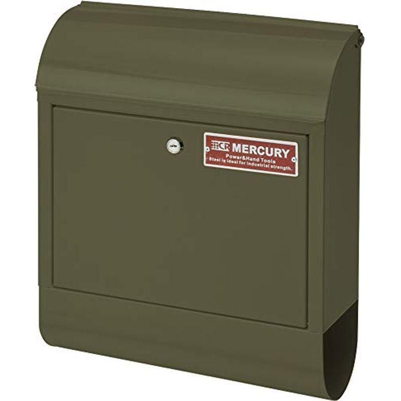 マーキュリー 壁掛け ポスト メールボックス 16×38×45cm マット
