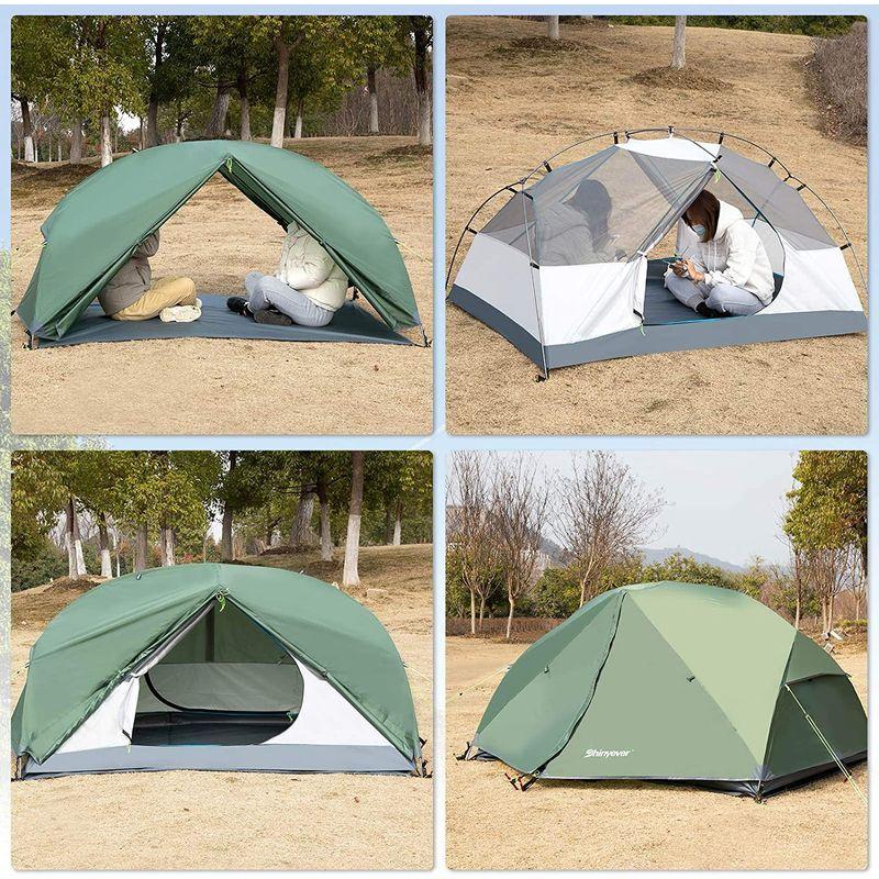 Shinyever テント 2人用 キャンプテント アウトドアテント 広いスペース 二重層 超軽量 自立式 通気 コンパクト収納 防雨 防風｜yumecocoro｜06