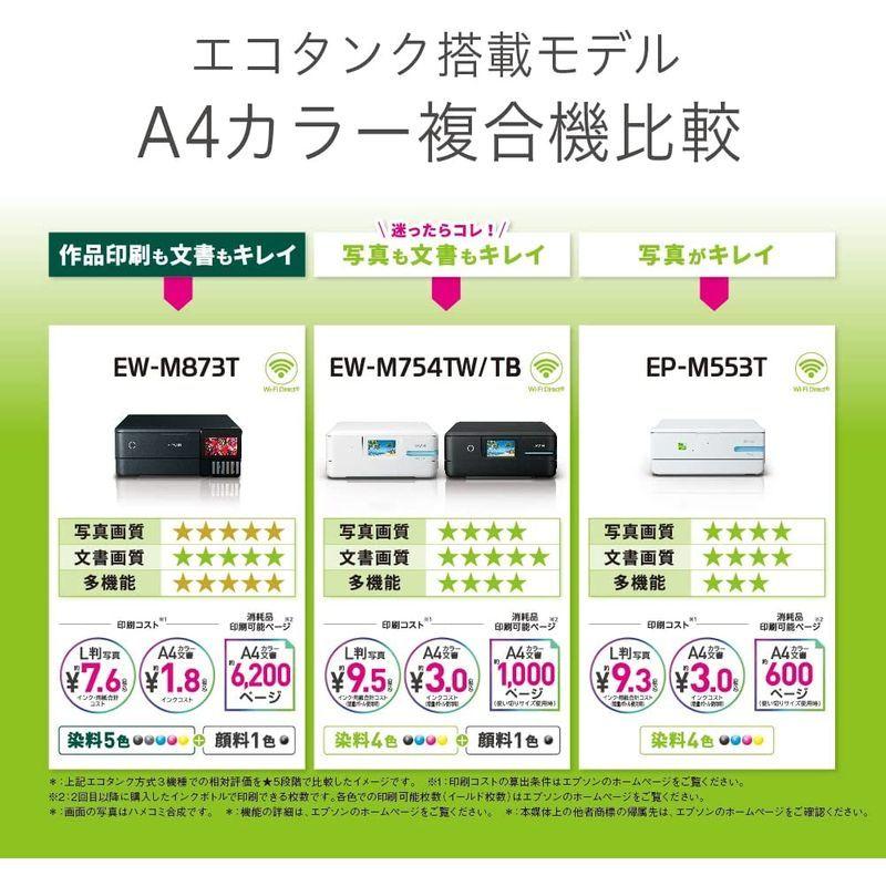数量限定 エプソン プリンター エコタンク搭載 A4カラーインクジェット複合機 EW-M754TW1 2021年モデル 写真用紙スクエア 20枚入 ド 【KUE8628860917】(31503円)