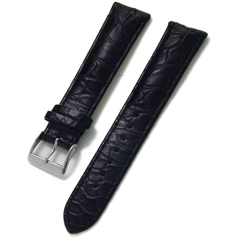 ★最終価格★ CASSISカシス カイマン(ワニ革) 時計ベルト WOLFSBURG ヴォルフスブルク 20mm ブラック 交換用工具付き U1108A6 【IQY2828563567】(18364円)
