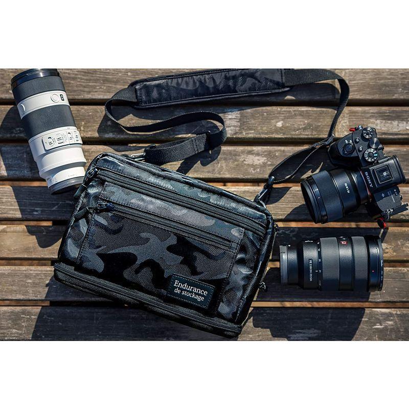 Endurance シューティングマルチ カメラバッグ ショルダーバッグ レンズ交換用バッグ 大容量 望遠レンズ おしゃれ (ブラック迷彩 シューティングマルチ カメラバッグ ショルダーバッグ レンズ交換用バッグ 大容量 望遠レンズ おしゃれ ブラック迷彩