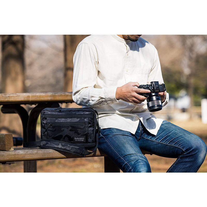 Endurance シューティングマルチ カメラバッグ ショルダーバッグ レンズ交換用バッグ 大容量 望遠レンズ おしゃれ (ブラック迷彩 シューティングマルチ カメラバッグ ショルダーバッグ レンズ交換用バッグ 大容量 望遠レンズ おしゃれ ブラック迷彩