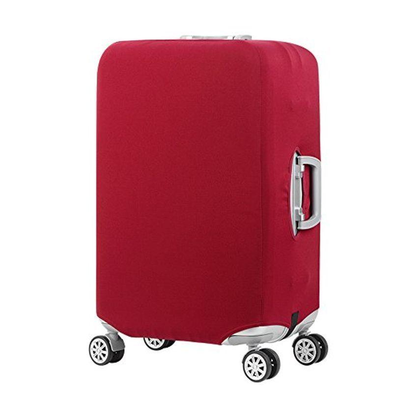 春新作の 人気を誇る スーツケースカバー キャリーカバー ラゲッジカバー 無地伸縮素材 ワインレッド S