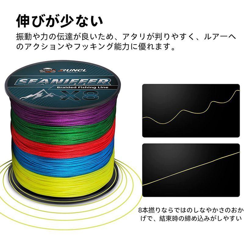 新品 8本編み PE ライン 0.8号 300m マルチカラー 釣り糸、 新品 8本編み PE ライン 0.8号 300m マルチカラー 釣り糸、
