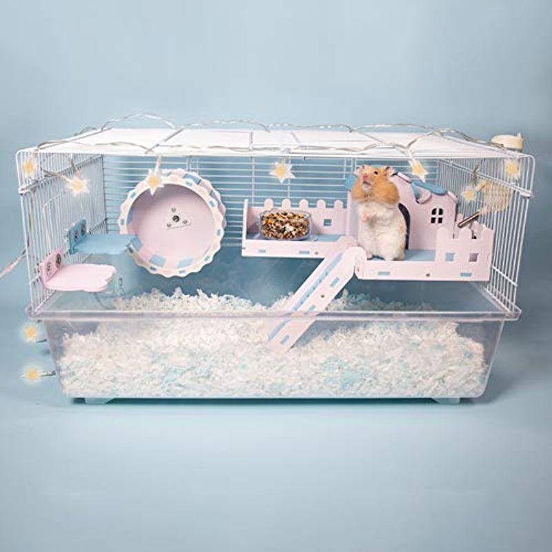 ハムスターケージ 飼育ケージ オシャレ ハムスターハウス 掃除しやすい 滑り止め 贅沢セット 三色 ハムスター回し車 可愛い プラスチッ 玄関先迄納品