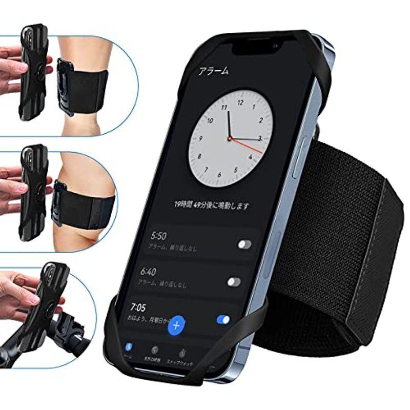 HLOMOM 3 in 1 スマホ アームバンド ランニング スポーツ スマートフォン用 腕ホルダー 携帯 振れ止め 脱落防止 腕バンド 手 2022081813091800837夢