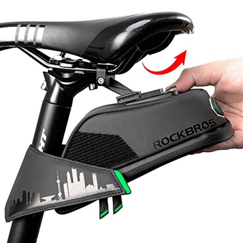 ROCKBROS(ロックブロス)自転車 サドルバッグ ロードバイクサドルバック 大容量 防水 フレームバッグ クロスバイク テールライト