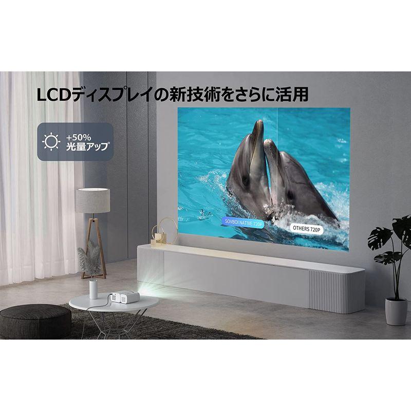 Sovboi プロジェクター 小型 家庭用 WIFI 短距離投影プロジェクター 8000lm 1080PフルHD対応 ズーム機能 ホームプロ|yumecocoro|03