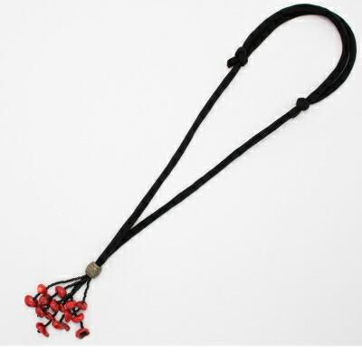 アンティーク 黒珊瑚 バングル 宝飾品 サンゴ 珊瑚しだれネックレス｜75cm 黒紐 |和雑貨 珊瑚 さんご サンゴ