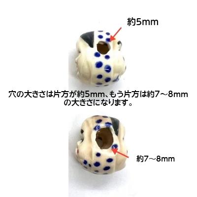 おかめひょっとこ両面顔 2個セット和風 日本伝統 陶器パーツ2個セット