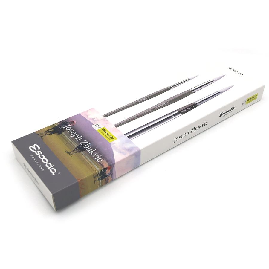 Escoda エスコダ 水彩画筆 3本組仕かける 8605-1