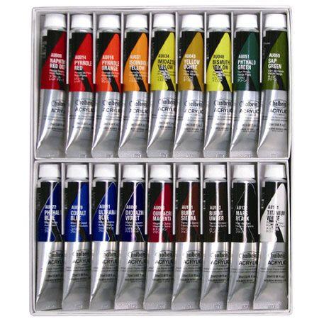 アクリリック カラー (ヘビーボディ) 20ml 6号チューブ 18色セット AU993