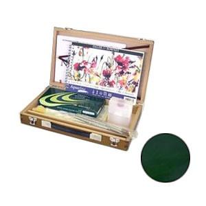 【超特価】 水彩画箱セット 24色セット グリーン 水彩絵具
