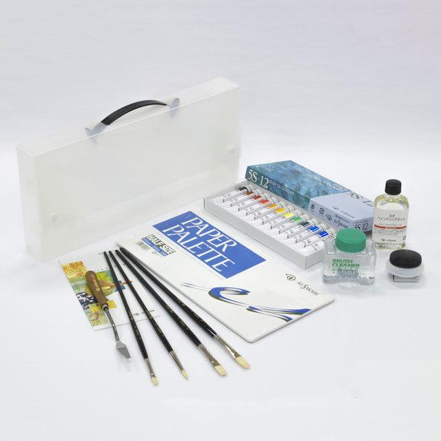 クサカベ 油絵具 ストライプクリアボックス セット No.2