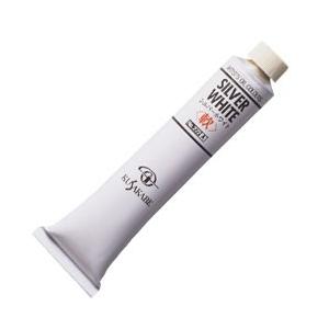 クサカベ 油絵具 シルバーホワイト（軟練） 20号（110ml） (3本パック)