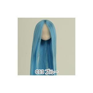 オビツ オビツドール 植毛ヘッド 11-01 ホワイティ ブルー 人形の頭 ウィッグ 髪の毛付き｜yumegazai