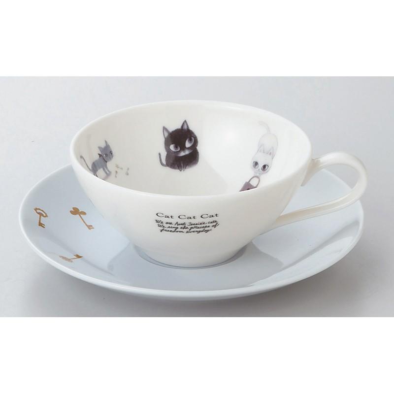 小倉陶器 cat cat cat ティー碗皿 カギ
