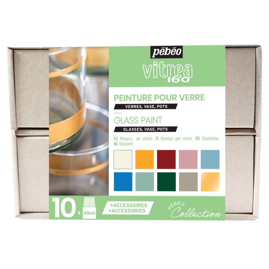 pebeo ヴィトレア160 アトリエコレクション 45ml×10色＋アクセサリー