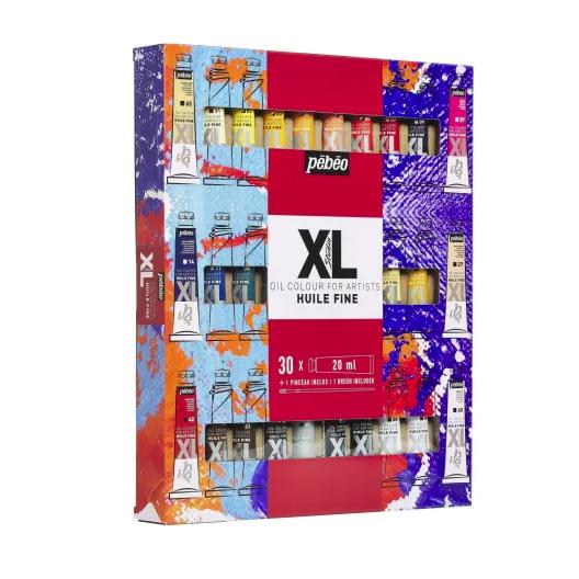 Pebeo ペベオ 油絵具XLセット 20ml×30色＋筆1本付きの画像