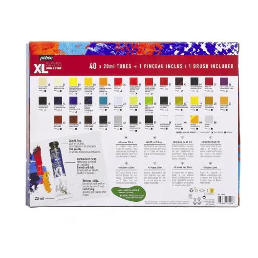 Pebeo ペベオ 油絵具XLセット 20ml×40色＋筆1本付きの画像