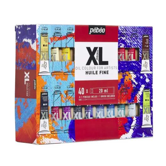 Pebeo ペベオ 油絵具XLセット 20ml×40色＋筆1本付きの画像