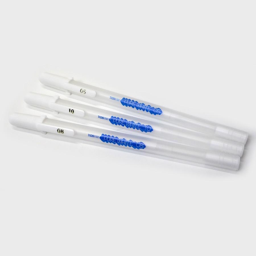 タチカワ 水性ゲルインクペン ピュアホワイト 3本セット TPW3S