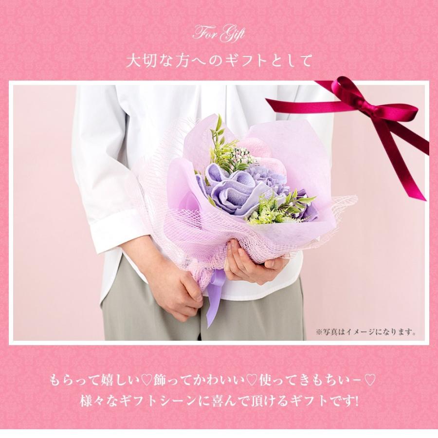 花束 タオル 泉州タオル フラワー ブーケ M スタンド付き ピンク