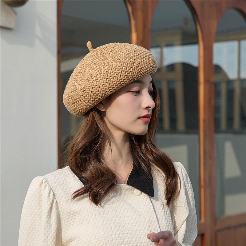 正規品　C.ディオール　ベレー帽　リネン　春夏 ベレー帽 メッシュ 春夏 帽子 レディース ざっくり 涼しい 調節