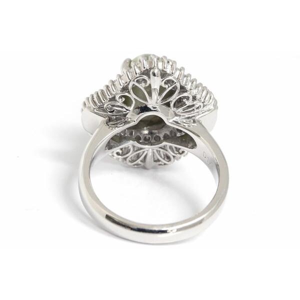 Si キャッツアイ ダイヤモンド リング 7.96ct D1.41ct Pt900 12.5号  