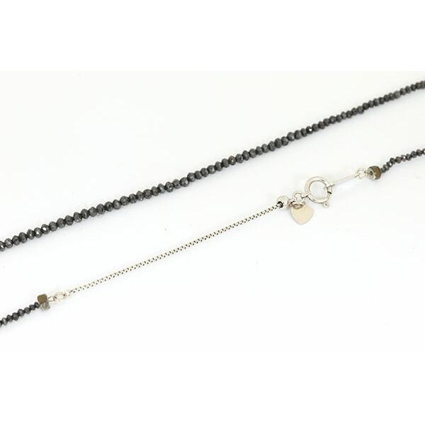 ブラックダイヤモンド ブラックダイヤ ネックレス BD12.00ct K18 WG 