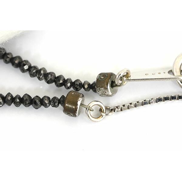 ブラックダイヤモンド ブラックダイヤ ネックレス BD12.00ct K18 WG 
