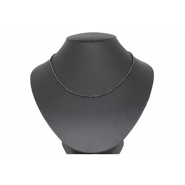 ブラックダイヤモンド ブラックダイヤ ネックレス BD12.00ct K18 WG 