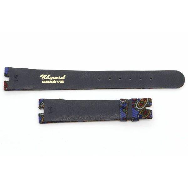 【未使用】ショパール　革ベルト　バンド　替えベルト Chopard（ショパール） 替えベルト 純正 ハッピーダイヤ用 ブルー