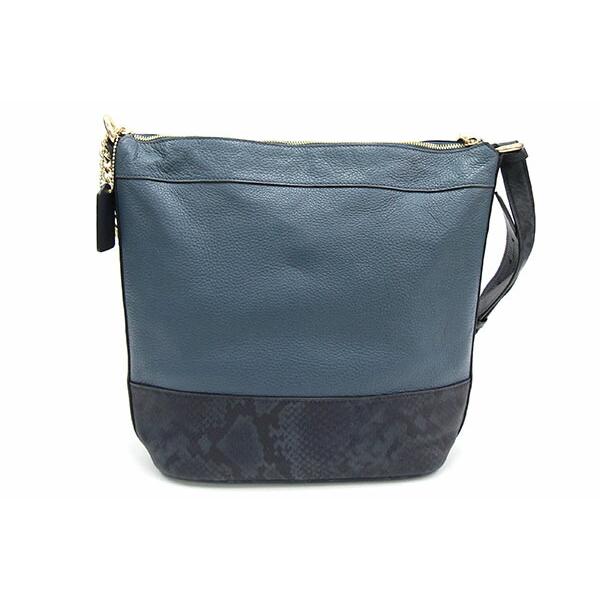 コーチ ショルダーバッグ F ブルー レザー パイソン型押しレザー 中古 肩掛け 斜め掛け ヘビ柄 Coach 夢市場プレミア 通販 Yahoo ショッピング