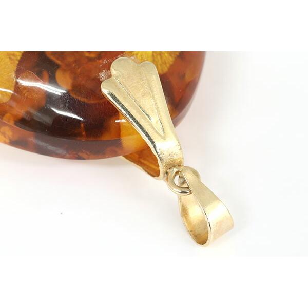 YG 琥珀 ペンダントトップ K18YG イエローゴールド 中古 ヘッド  