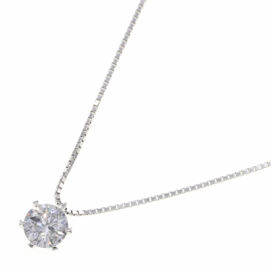 PT900/PT850 ソリティア ダイヤモンド ネックレス 0.260CT【中古