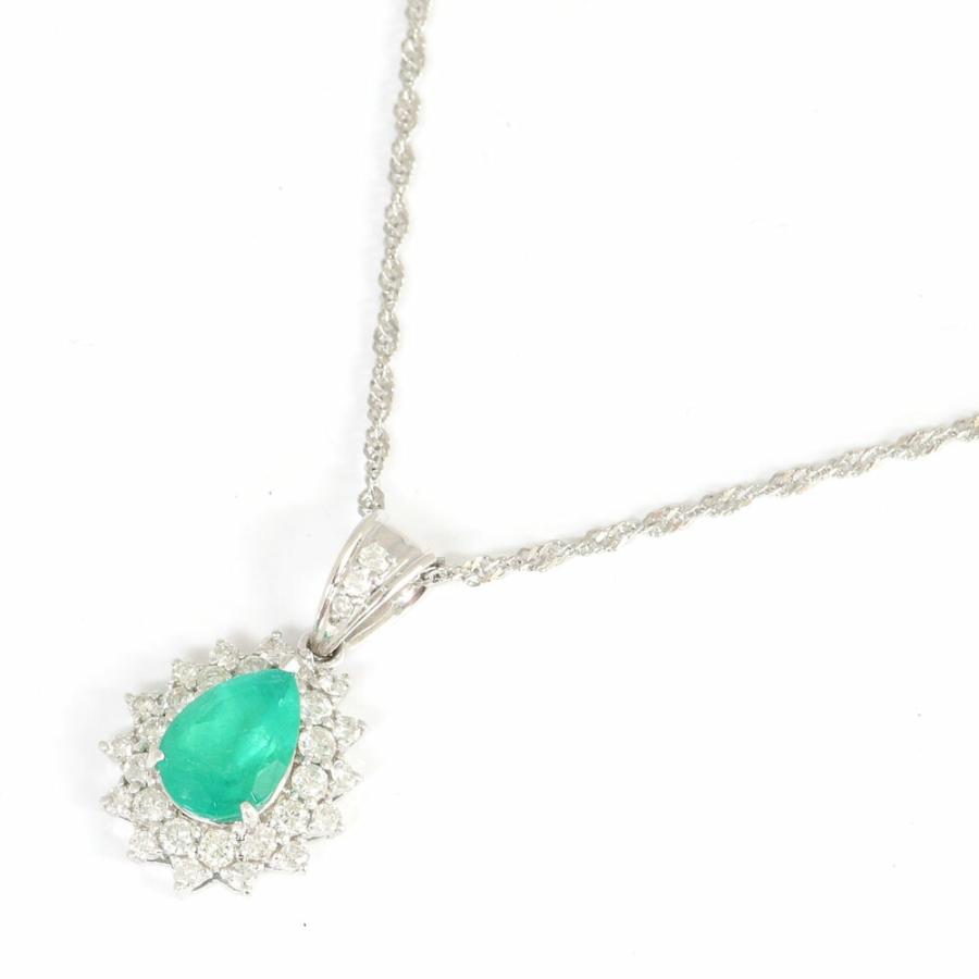 AIMER エメラルド ダイヤモンド ネックレス E2.38ct D1.00ct Pt900  
