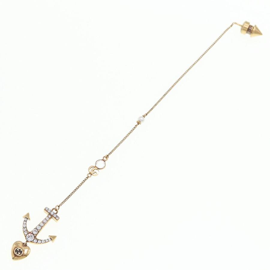 グッチ ピアス ゴールド メタル ストーン 中古 片耳 アメリカンピアス  